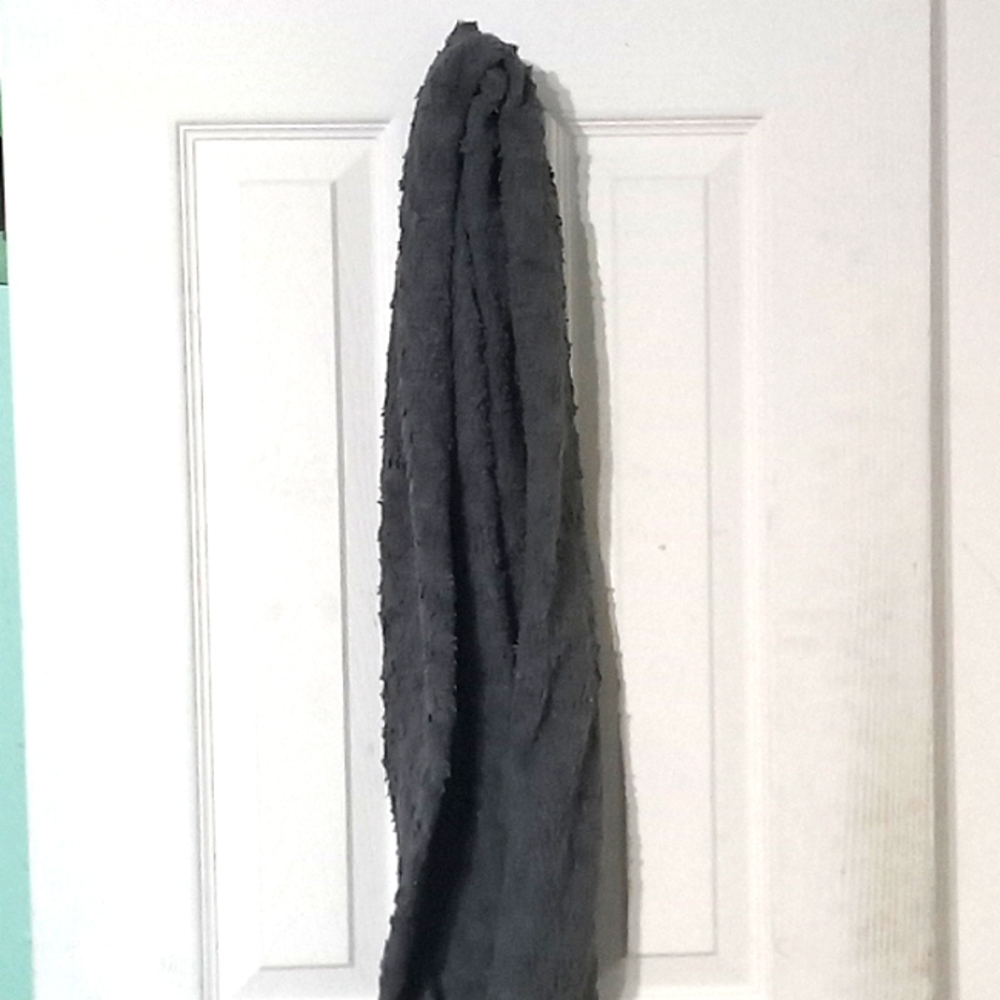 Gray wrap scarf